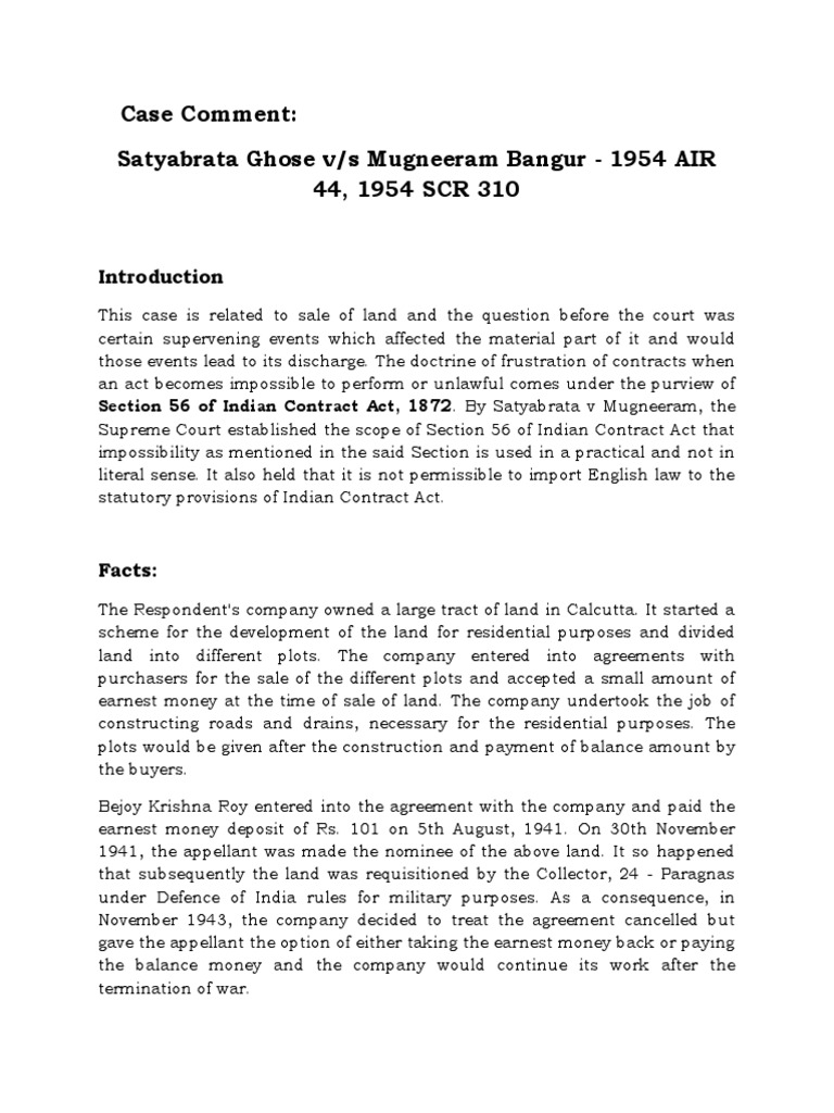 Case Comment PDF Lawsuit Judgment (Law)