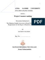 Project - Manure Making: Mahatma Gandhi University