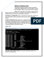 Dos Command: INTERNAL COMMAND-These Commands Enter Into The Computer Memory