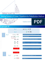 Solution of The Sytem of Linear Equation by Substitution Method