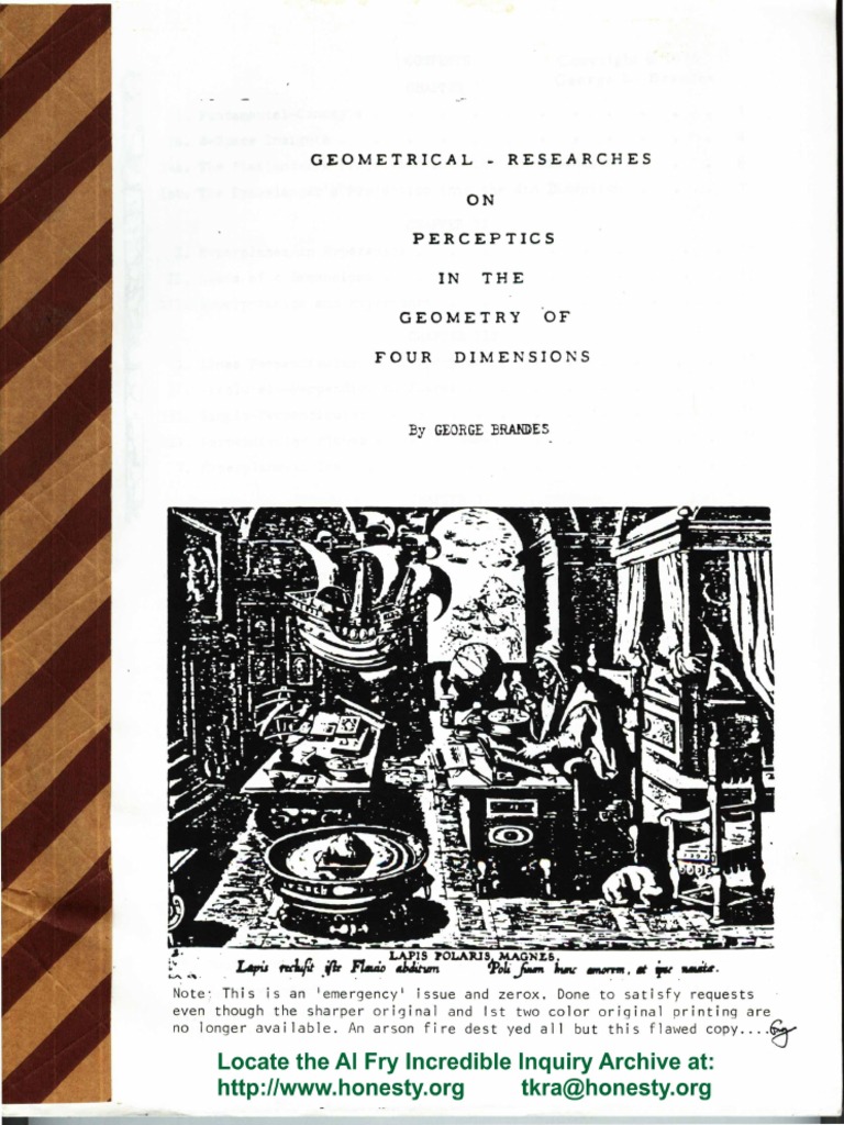 Geometrical Researches On The Geometry of Four Dimensions | PDF