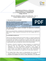 Guía de Actividades y Rúbrica de Evaluación - Fase 6 - Prueba Objetiva Abierta - Evaluación Final