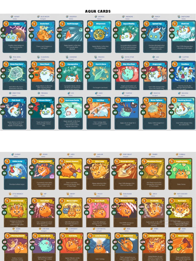AXIE CARDS PDF