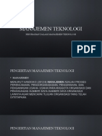 Perubahan Dalam Manajemen Teknologi (DD Irpan M.diki)