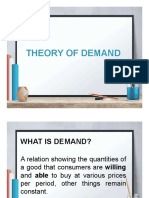 Theory of Demand Lecture Notes