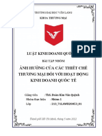 213 - 71lawb20053 - 01 - Nhóm 1 - Đề Tài 2 - Ảnh Hưởng Của Các Thiết Chế Thương Mại Đối Với Hoạt Động Kinh Doanh Quốc Tế