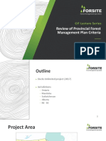 Review of Provincial Forest Management Plan Criteria: CIF Lecture Series