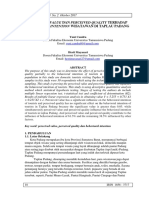 Perceived Value Dan Perceived Quality Terhadap Behavioral Intention Wisatawan Di Taplau Padang