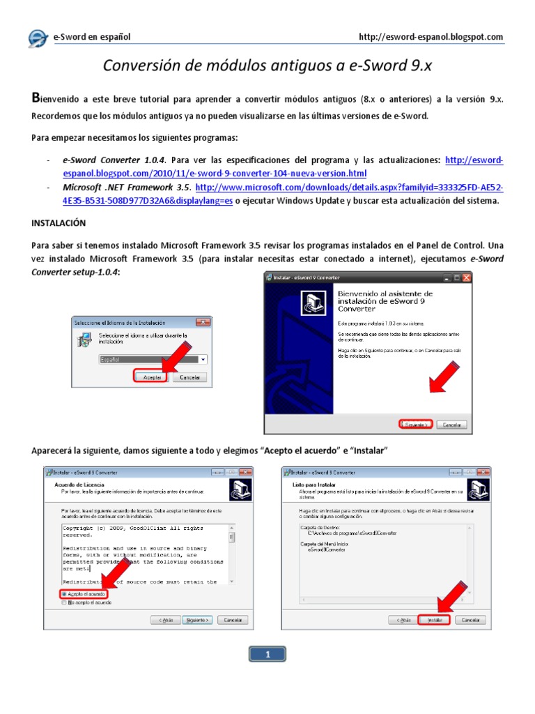 Conversión de Módulos a e-Sword 9.x | PDF