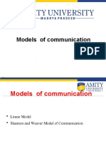 Models of Communication (Linear & Shanon Weaver)