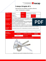 Trabajo Dirigido N°1: Unidad 2: Instrumentos de Medición Mecánica Directa