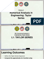Numerical Analysis in Engineering: Taylor Series