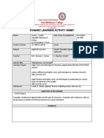 Dynamic Learning Activity Sheet: San Ildefonso College