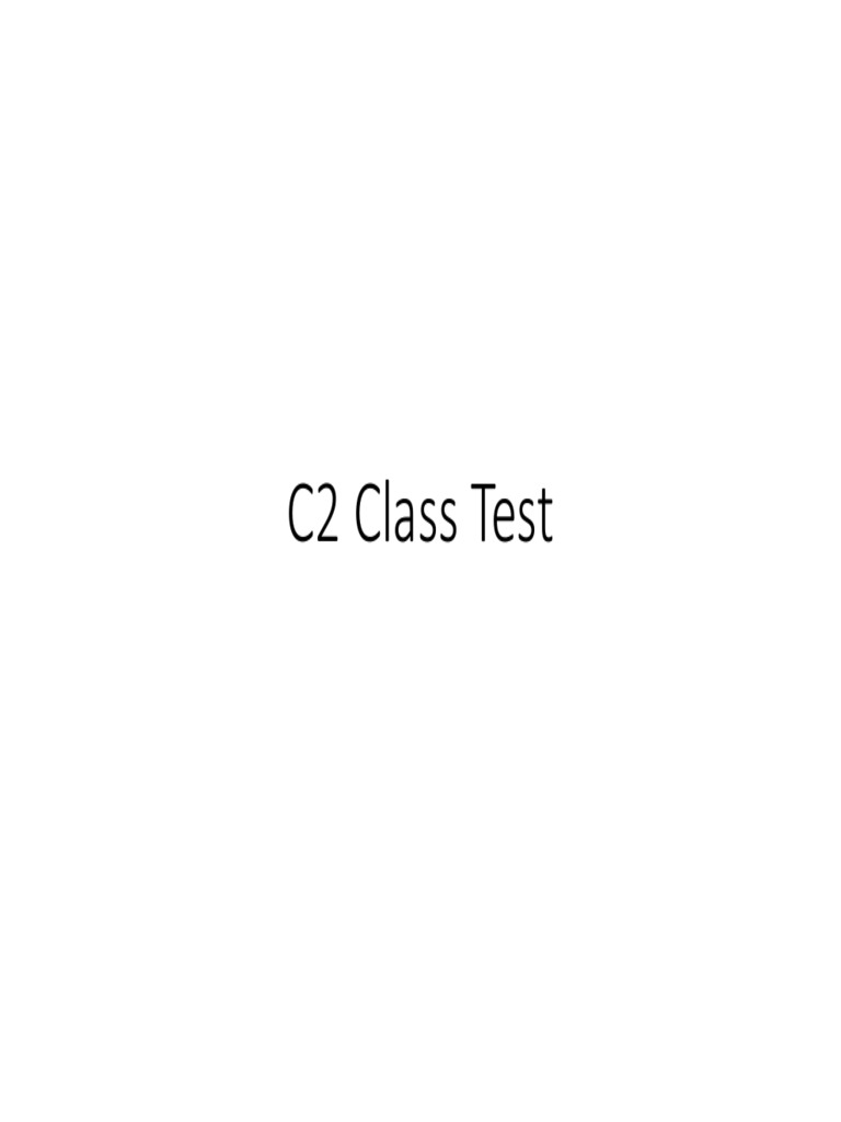 C2 Class Test | PDF | Inheritance (Object Oriented Programming ...