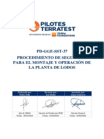 PD-GGE-SST - 37 Proced. de Seguridad para El Montaje y Operación de La Planta de Lodos