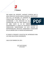 Constancia de Trabajo Celsa