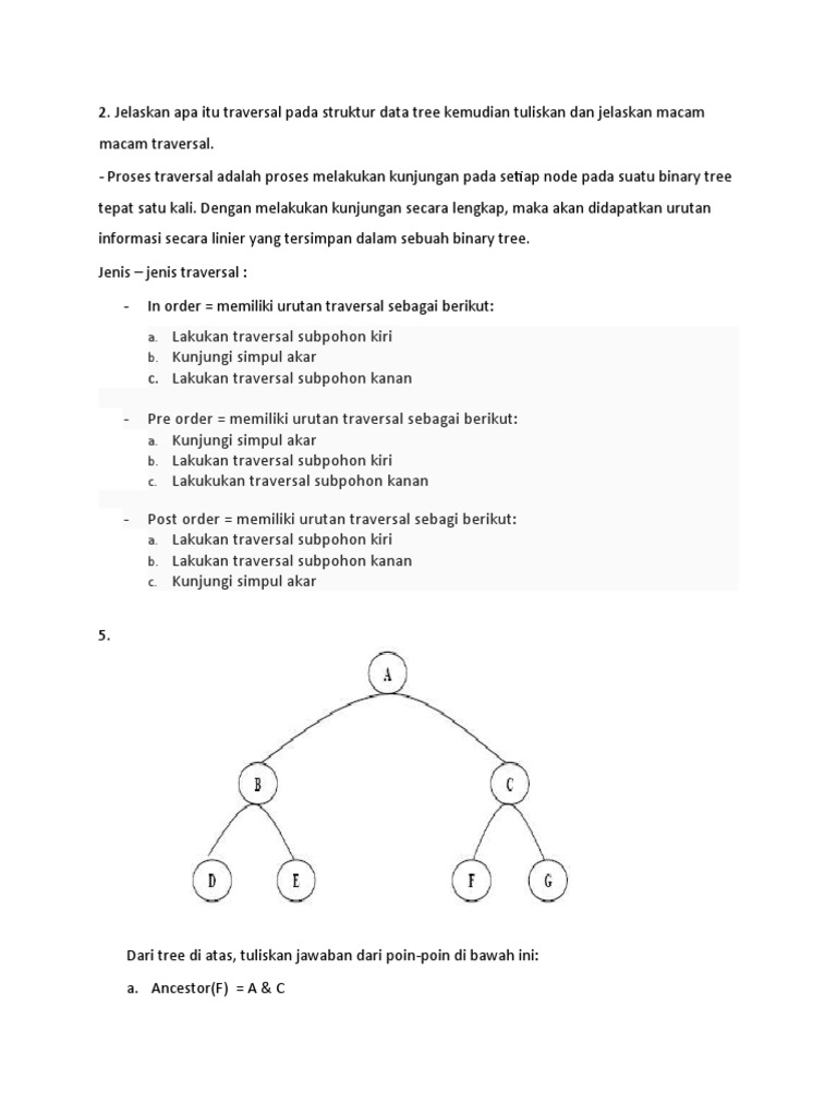 Jenis-Jenis Traversal pada Binary Tree | PDF | Metode & Bahan Ajar