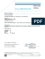 Type Approval Certificate: GASTRON Co., LTD