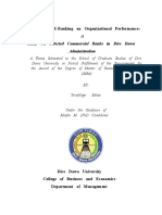 A Study On Selected Commercial Banks in Dire Dawa Administration
