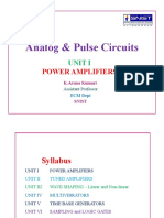 Analog & Pulse Circuits: Power Amplifiers