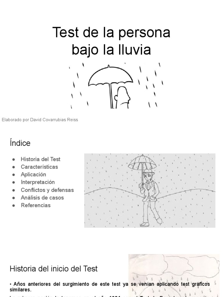 Test de Dibujo: Persona Bajo la Lluvia | PDF | Ansiedad | Dibujo