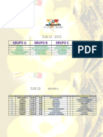 Horarios Alevin Sub 12 2010