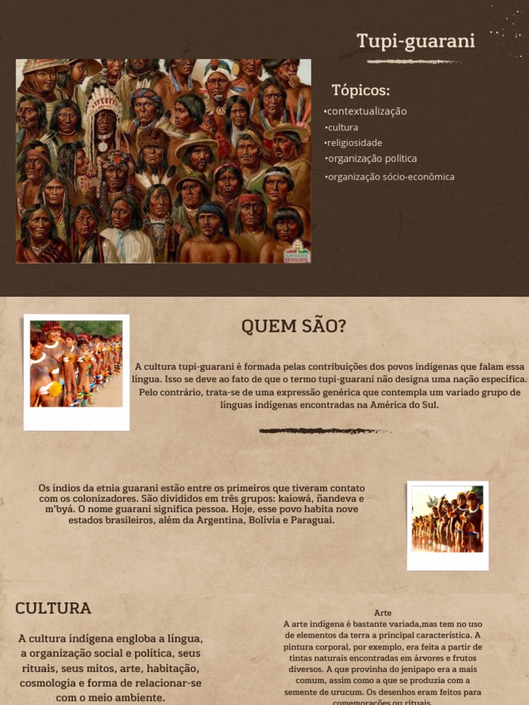 Tupi-Guarani: Tópicos | PDF | Povos indígenas | Família