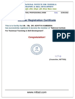 Member Registration Certificate: Congratulation!