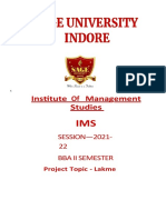 Institute of Management Studies: SESSION-2021-22 Bba Ii Semester