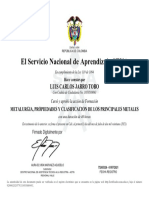 El Servicio Nacional de Aprendizaje SENA: Luis Carlos Jarro Tobo