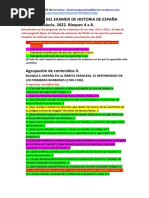 Cuestiones Examen Historia de Espana Pevau 2017 A 2021