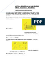 Escritura Simplificada de Los Números Enteros. Polinomios Aritméticos.