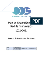 Plan de Expansión de La Red de Transmisión 2022 2031