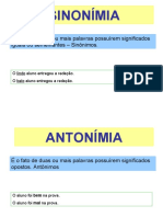 Sinônimos, antônimos e relações entre palavras