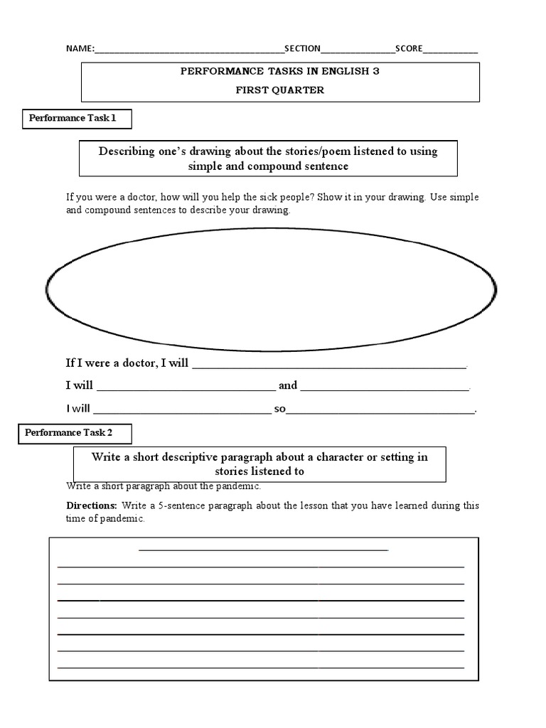 English 3 Performance Tasks Guide | PDF
