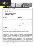 Download 2 Lesson Plan - Introduction to Policy Debate - What is Debate by Adam Morton SN58188523 doc pdf