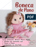 Curso Gratuito Boneca de Pano Maria Maria - Canal Do YouTube de Ilécia Matos