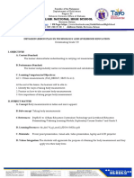 Detailed Lesson Plan Module 2 Taking Body Measurements 1