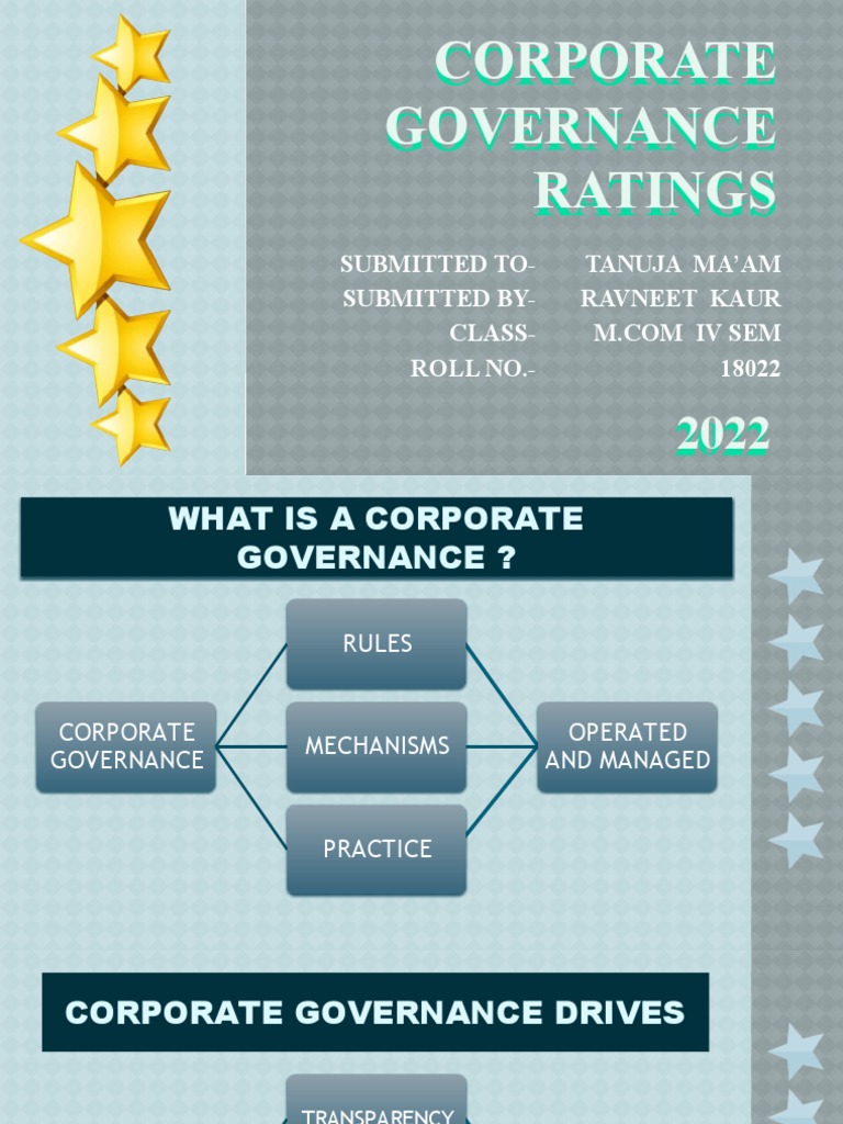 Corporate Governance Ratings PDF Corporate Governance Governance