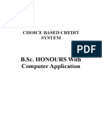 B.Sc. HONOURS With Computer Application: Choice Based Credit System