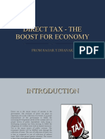 Direct Tax - The Boost For Economy