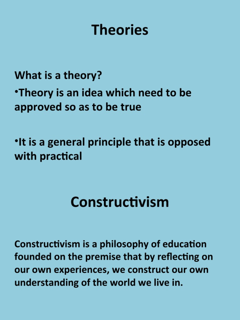 Topic 4 Theories of Teching Science in ECE PDF Learning Theory