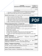 MGT1023 - Syllabus For Fundamentals of Human Resource Management