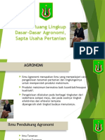 Materi 1. Definisi Dan Ruang Lingkup Dasar-Dasar Agronomi, Sapta Usaha Pertanian