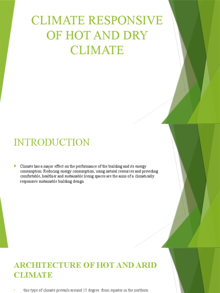 Strategies for Hot and Dry Climate Design | PDF | Window | Climate