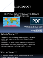 Climatology: Tropical, Equatorial and Temperate Climatic Zones