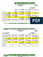 Urdaneta Teacher Schedule