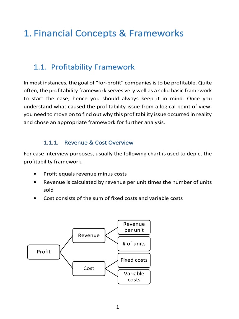 Most Common Frameworks - Profitability | PDF