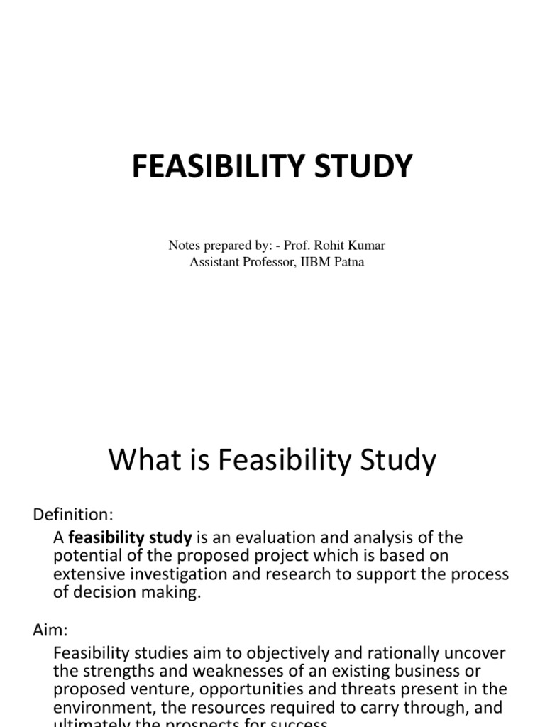 Feasibility Study Overview and Comparison | PDF | Feasibility Study ...