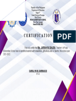 Certification: Ms. Jairah M. Bausa